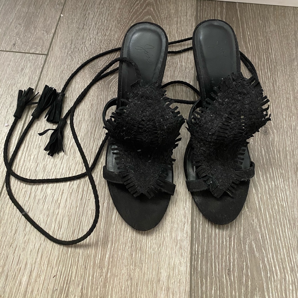 Tie Up Suede Joie Heels